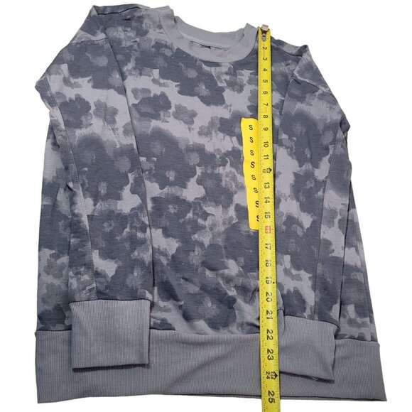 Mondetta Women Camouflage Print Crewneck Long Sleeve Sweatshirt Gray Size Small - Picture 11 of 11